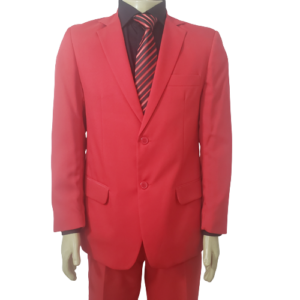Terno vermelho Ferrari de 2 botões corte tradicional