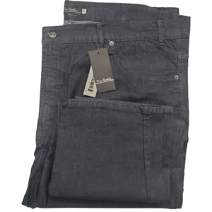 Calça Pierre Cardin plus size jeans azul noite com elastano