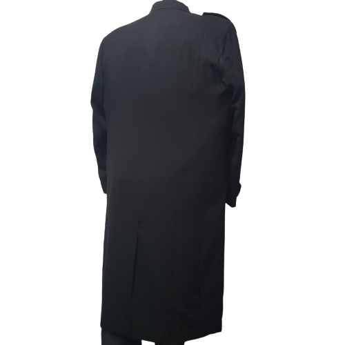 Sobretudo plus size preto em tecido de lã poliéster, ref 1205 3 Sobretudo plus size preto em tecido de lã poliéster, ref 1205 - Imagem 3
