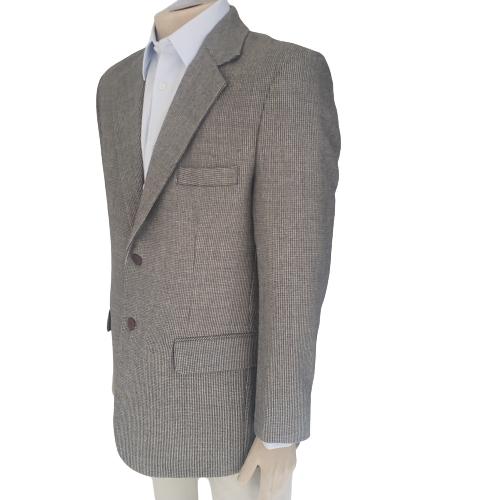 Blazer masculino cinza claro de lã tweed, ref 1157-CC 3 Blazer masculino cinza claro de lã tweed, ref 1157-CC - Imagem 3