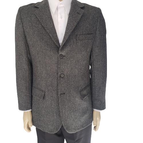 Blazer masculino de lã tweed cinza, ref 1157-C 4 Blazer masculino de lã tweed cinza, ref 1157-C - Imagem 4