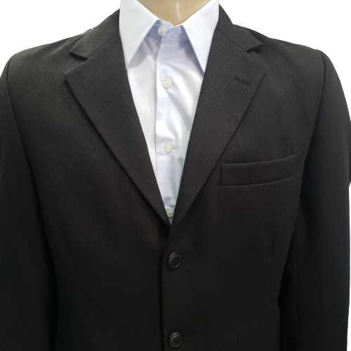 Blazer masculino preto de poli viscose tradicional
