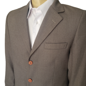 Blazer masculino cinza claro de poli viscose