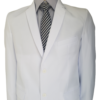 Terno branco masculino de microfibra