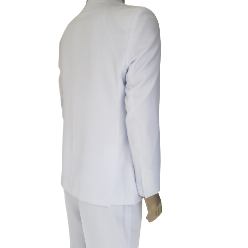 Terno branco de microfibra corte italiano, Ref 14E-BC 2 Terno branco masculino de microfibra