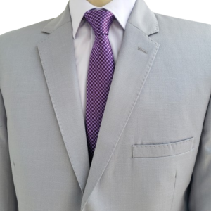 Terno extra grande cinza de poli viscose