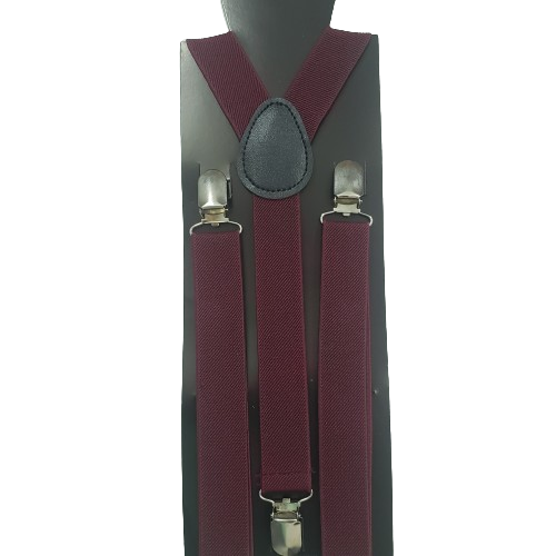 Suspensório vinho masculino tamanho ajustável, Ref. 99953-VH 1 Suspensório vinho masculino