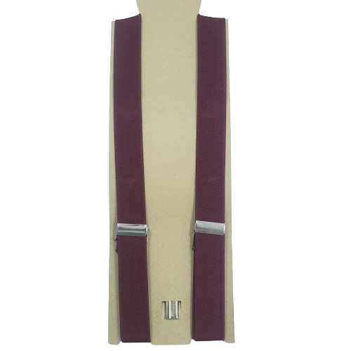 Suspensório vinho masculino tamanho ajustável, Ref. 99953-VH 2 Suspensório vinho masculino