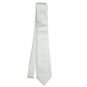 Gravata branca Jacquard de seda