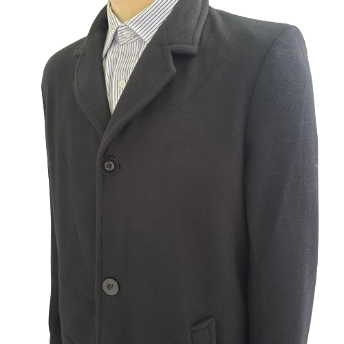 Sobretudo preto masculino de pura lã, ref 602p 3 Sobretudo preto masculino de pura lã, ref 602p - Imagem 3