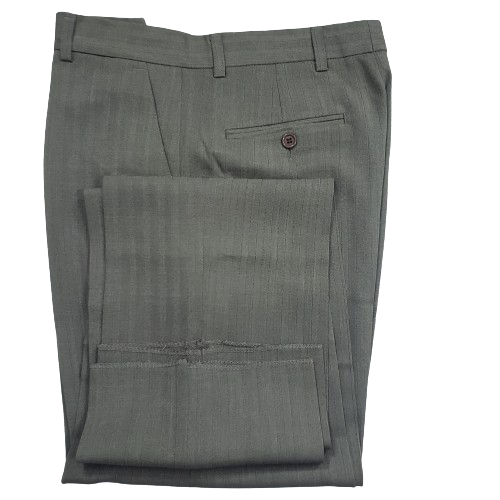 Calça social risca de giz de poliéster – 1380rz 2 Calça social risca de giz