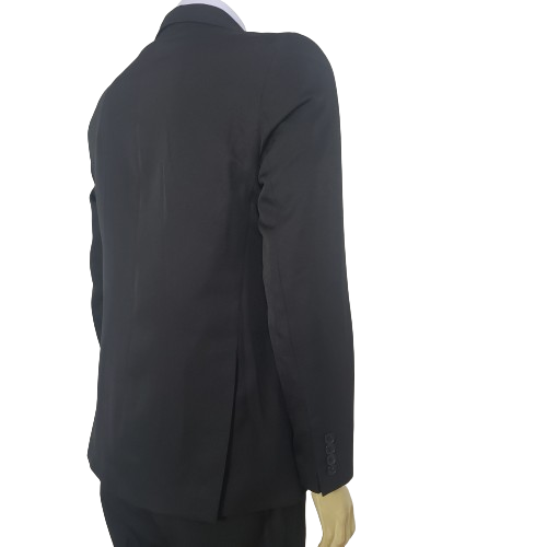 Terno preto de microfibra gabardine corte italiano, Ref. 12E-MG 2 Terno preto de microfibra gabardine