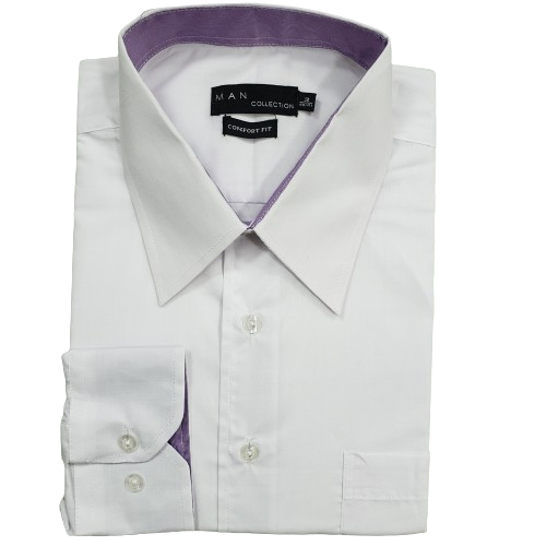 Camisa branca passa fácil manga longa, Ref 891BF 2 Camisa branca passa fácil manga longa