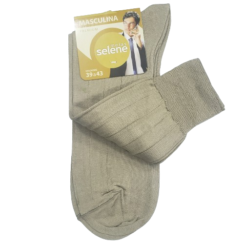 Meias kaki de algodão, Ref 561KA 3 Meias kaki de algodão, Ref 561KA - Imagem 3