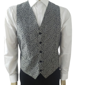 Fredao Moda Masculina | Loja de ternos completa, roupas masculinas sociais, esportes finos de todos tamanhos e plus size 9 Colete prata brocado de alfaiataria