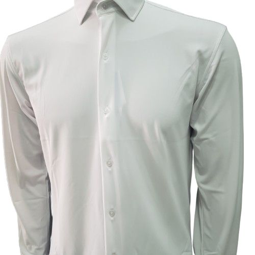 Camisa branca em malha slim, 23EB 3 Camisa branca em malha slim, 23EB - Imagem 3