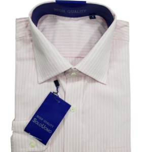 Camisa rosa manga longa de algodão
