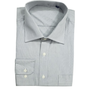 Camisa de algodão manga longa cinza
