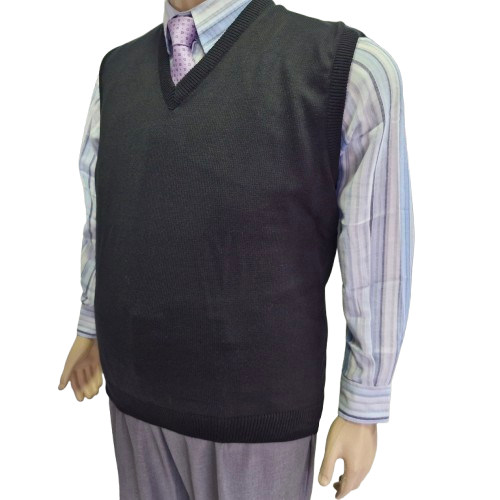 Colete plus size preto de malha especial
