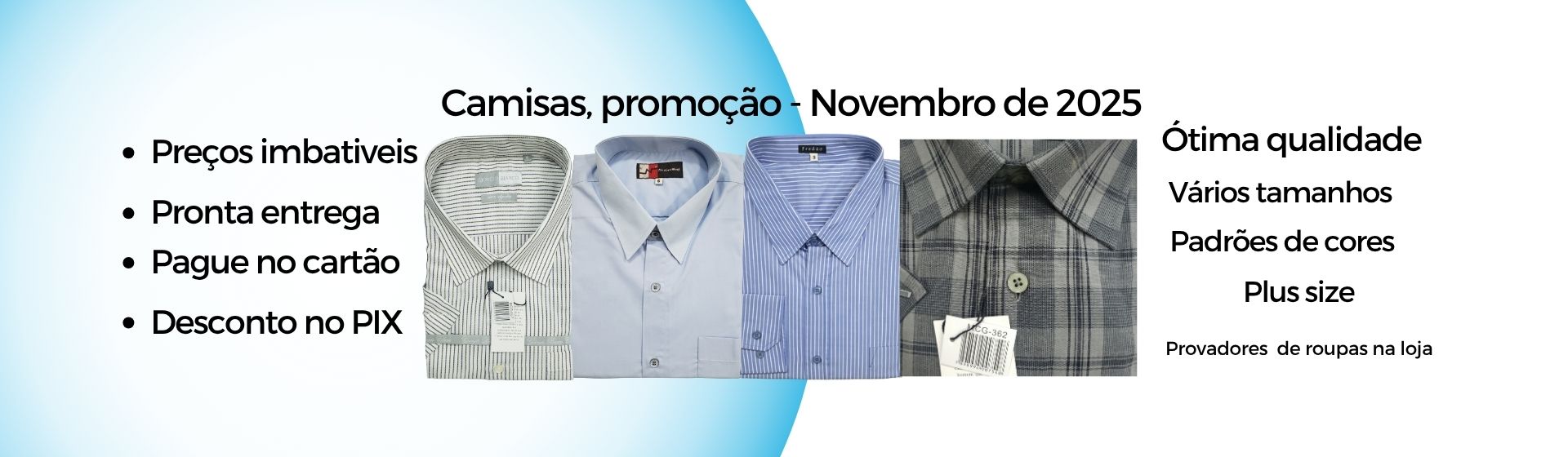 Loja de roupas plus size e ternos - Fredao Moda Masculina