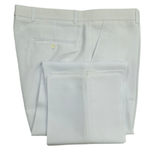 Calça branca plus size em tecido Oxford