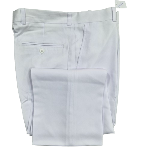 Calça branca de gabardine 24eb 3 Calça branca de gabardine