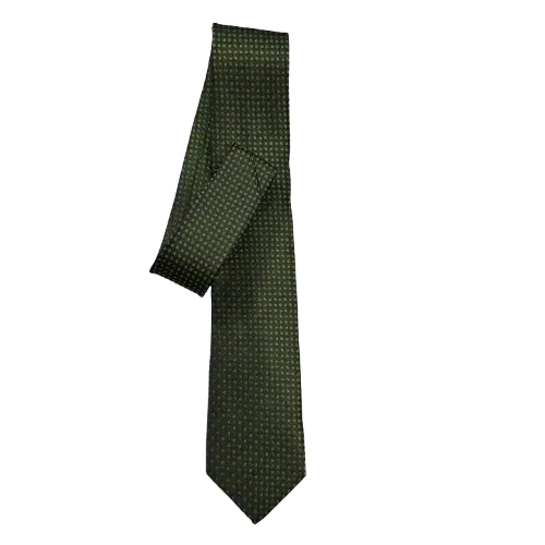 Gravata verde escuro jacquard de seda, ref 1337ve 4 Gravata verde escuro jacquard de seda, ref 1337ve - Imagem 4