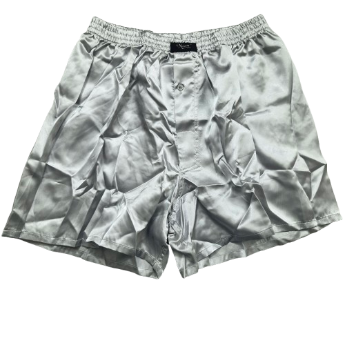 Cueca Samba Canção 100% Algodão Premium Conforto prata - 1064 1 Cueca Samba Canção 100% Algodão Premium